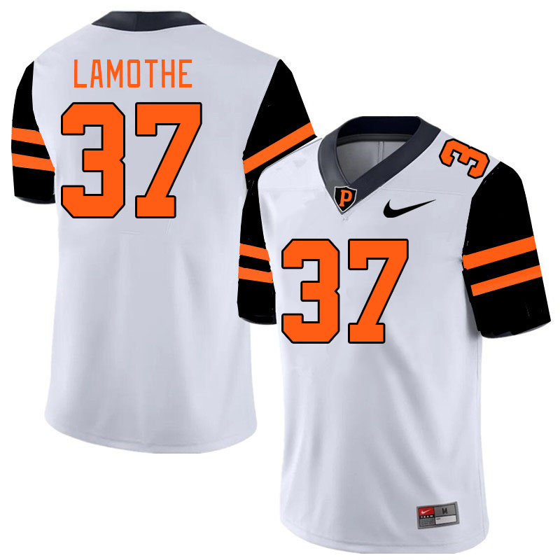 Men-Youth #37 Samy Lamothe Princeton Tigers 2023 College Football Jerseys Stitched-White